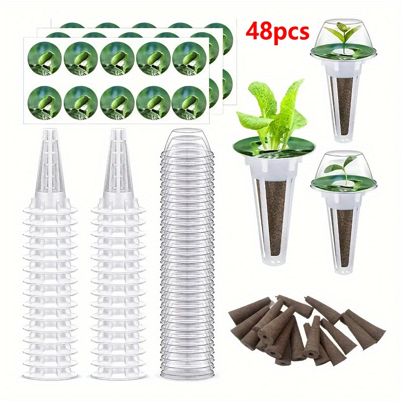 48pcs Hydroponic Seed Starter Kit