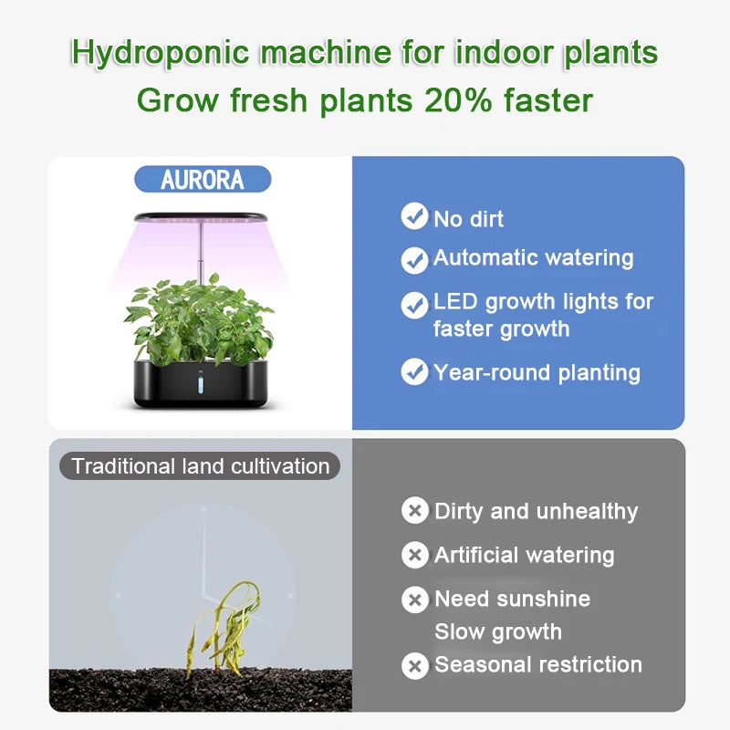 Hydroponics Growing System With 10 Pods